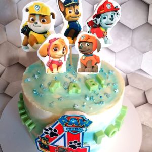 Торт с декором Щенячий патруль для мальчика