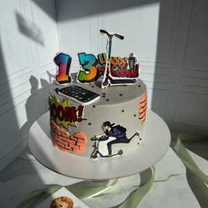 Торт для мальчика на 13 лет с начинкой «Сникерс»