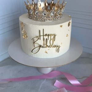 Торт с короной и блестками «Баунти»