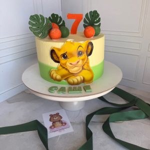 Торт для мальчика с Симбой «Малиновый рай»
