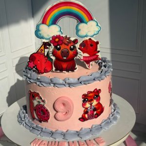 Торт для девочки с Капибарой и начинкой «Фереро Роше»